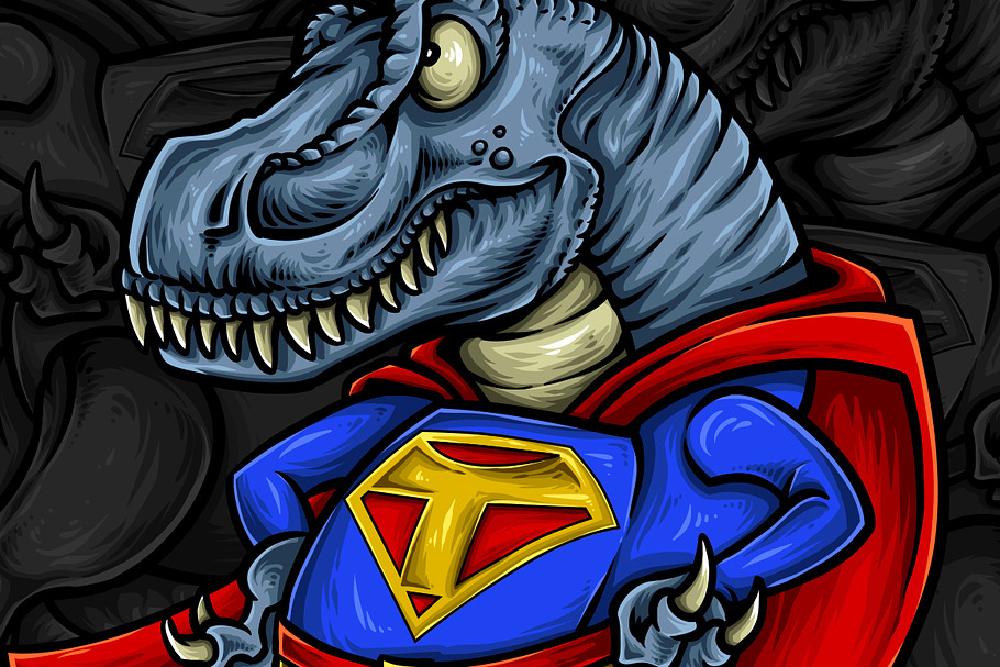 Super T-Rex in Illustrations - product preview 8