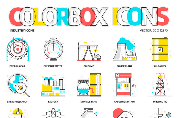 Colorbox icons, Industry