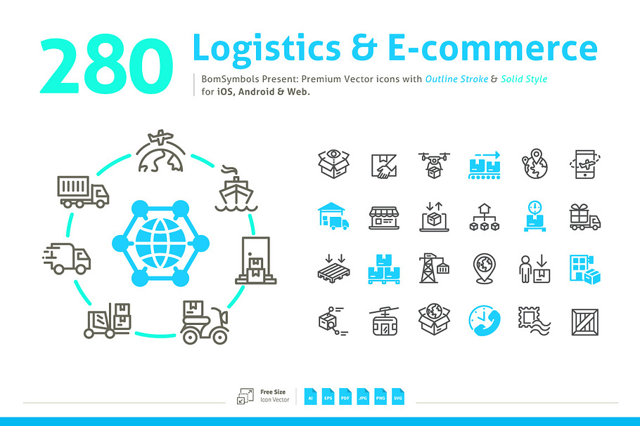 Logistics & Business E-commerce in Business Icons - product preview 8