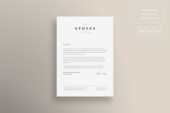 Branding Pack | Stones Spa in Branding Mockups - product preview 3