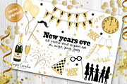 New years vector & clipart set