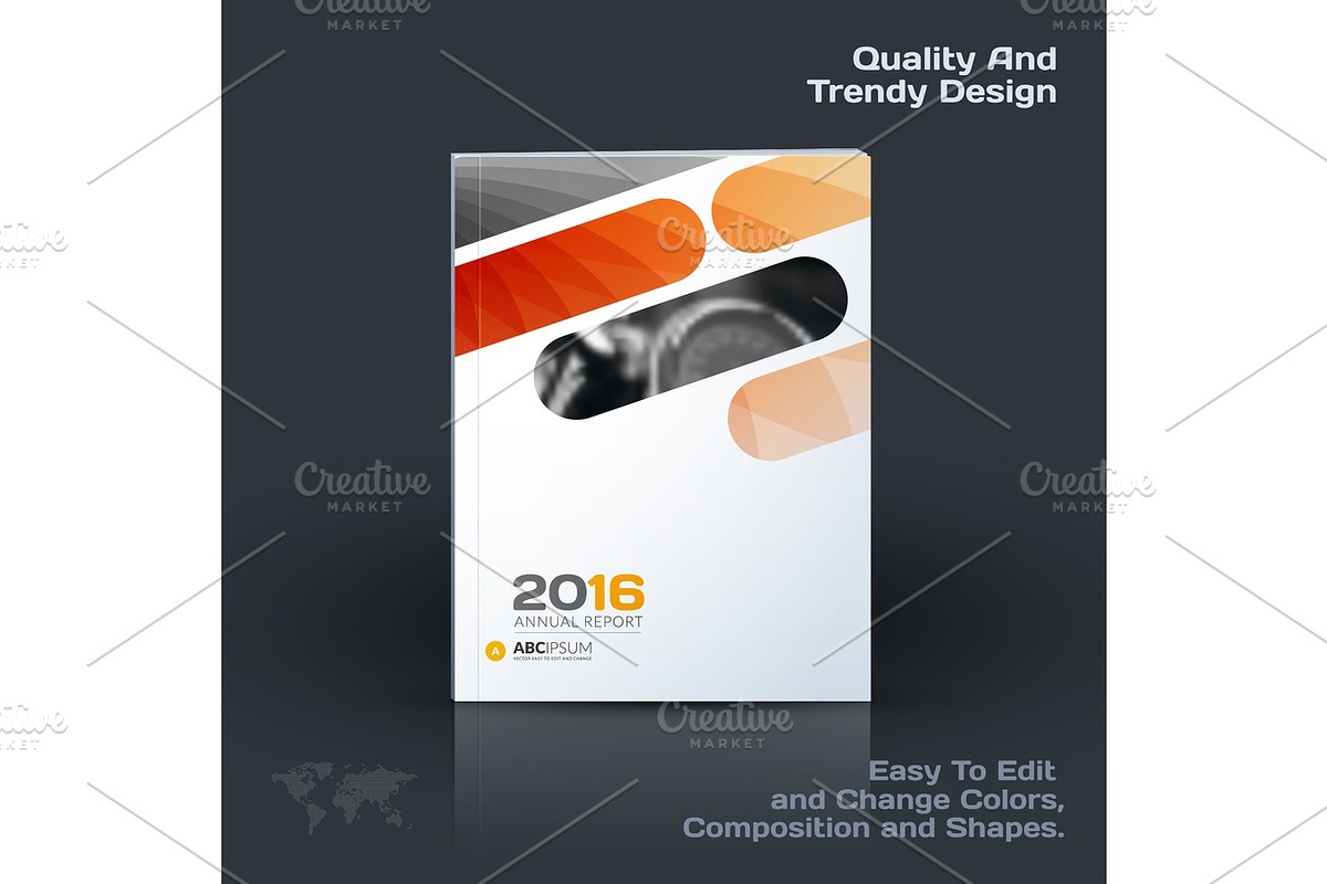 Abstract annual report, business vector template. Brochure desig in Illustrations - product preview 8