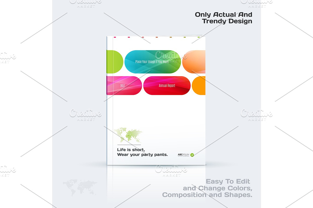Abstract annual report, business vector template. Brochure desig in Illustrations - product preview 8
