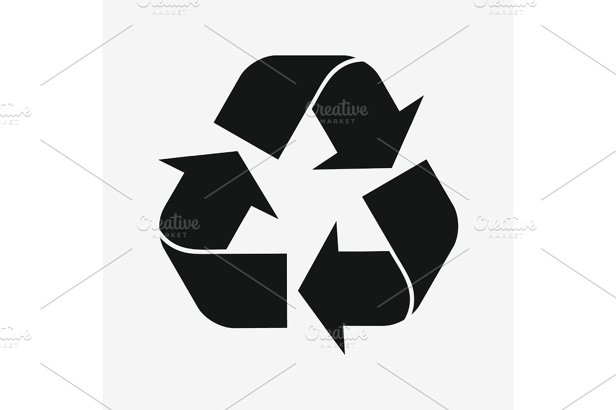 Recycle sign isolated on white background in Illustrations - product preview 8