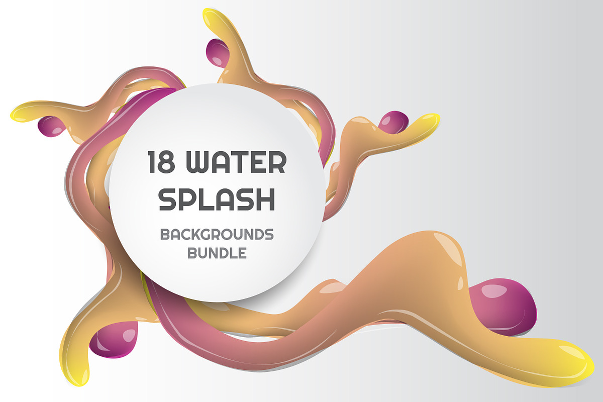 18 WATER SPLASH BACKGROUNDS BUNDLE in Illustrations - product preview 8