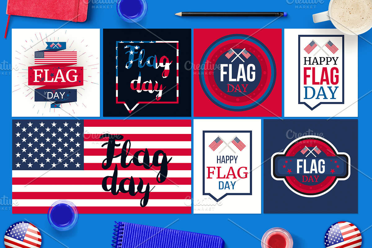 Flag Day Banners in Illustrations - product preview 8
