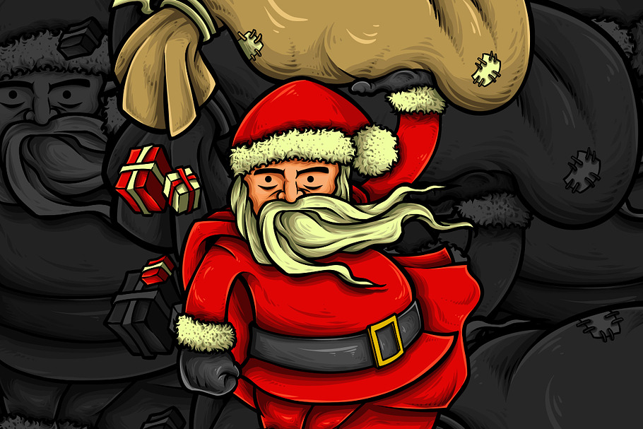 Super Santa in Illustrations - product preview 8
