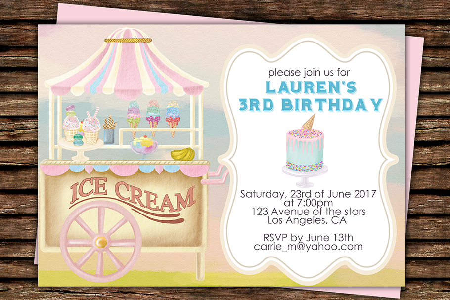 DIY Ice Cream Cart Printable in Graphics - product preview 8