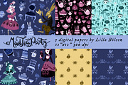 Mad Tea Party - Alice Digital Papers