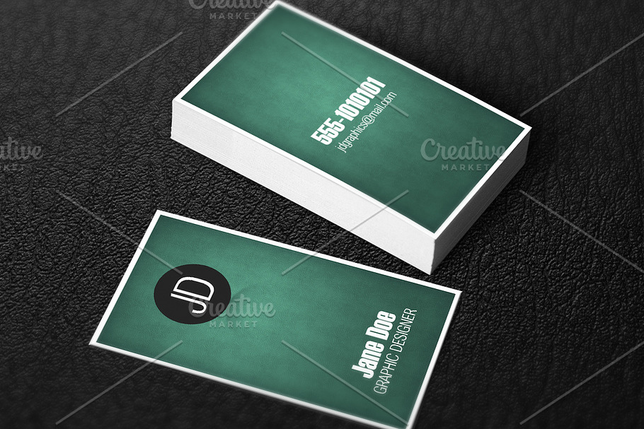 Minimal Green in Business Card Templates - product preview 8