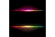Abstract dark background with color light frame