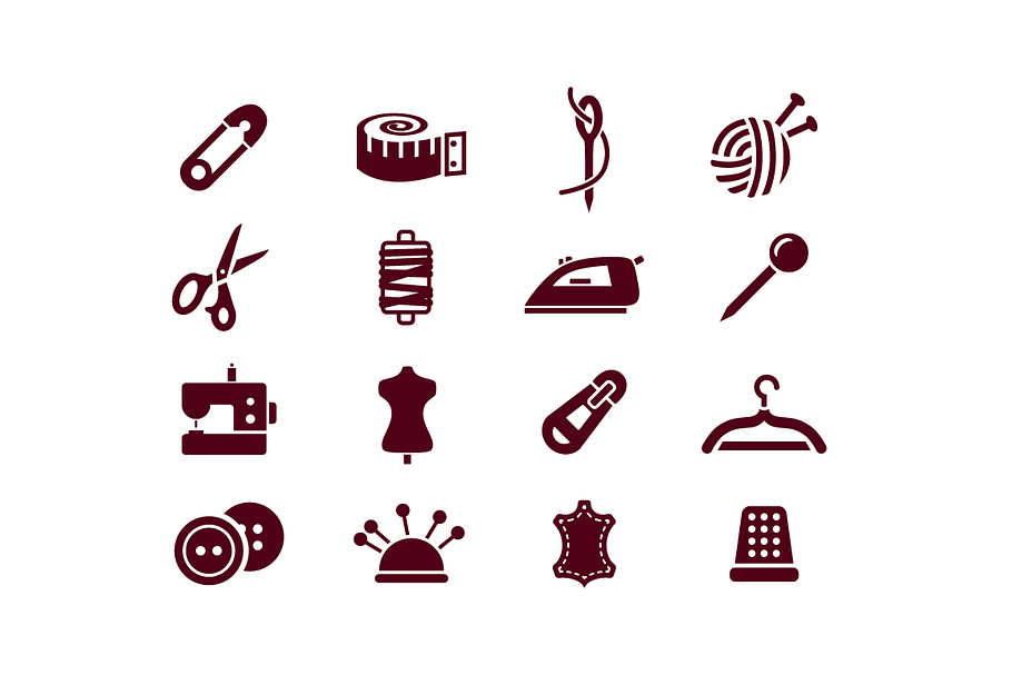 SEWING - vector icons in Safety Icons - product preview 8
