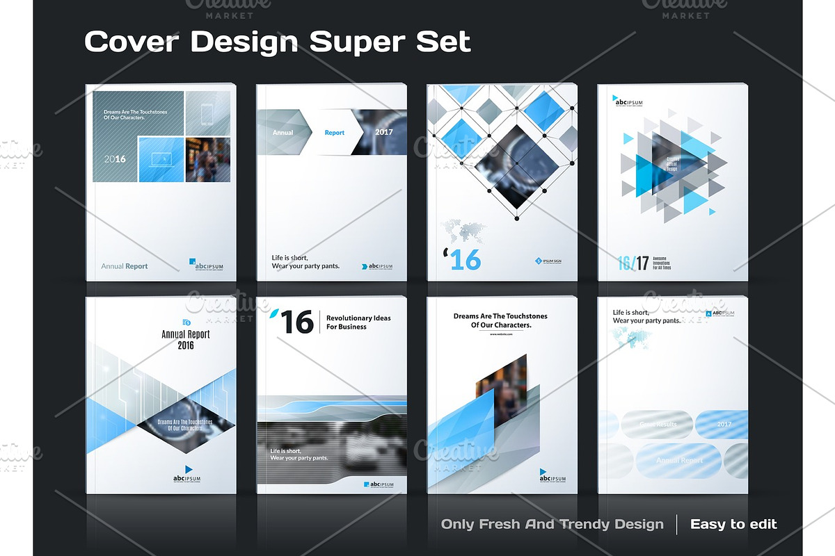 Abstract vector business template set. Brochure layout, cover mo in Illustrations - product preview 8