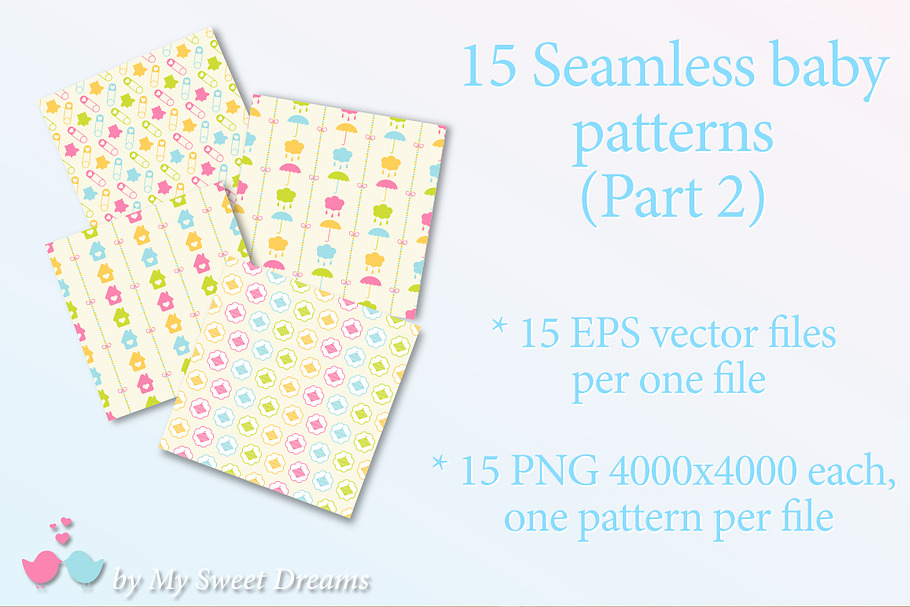 Seamless baby patterns (part 2) in Patterns - product preview 8