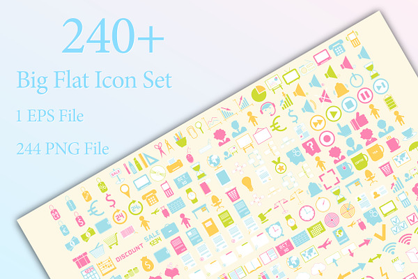 240+ Flat Icons