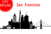 San Francisco vector skyline