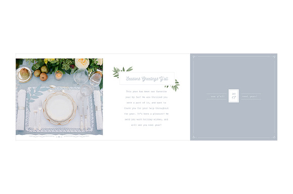 Magnolia Holiday Printable in Card Templates - product preview 2