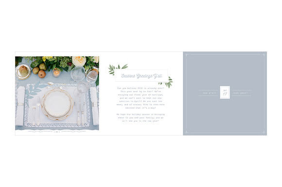 Magnolia Holiday Printable in Card Templates - product preview 4