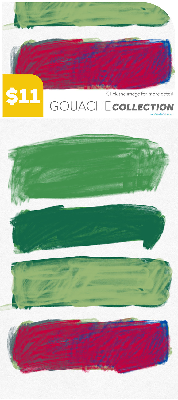 The Gouache Collection Brushes in Photoshop Brushes - product preview 2