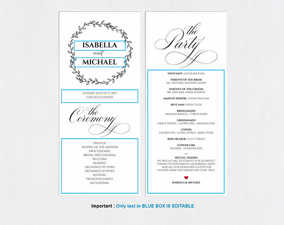 Wedding Program SHR117 in Presentation Templates - product preview 2