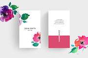 Portrait Floral Business Card