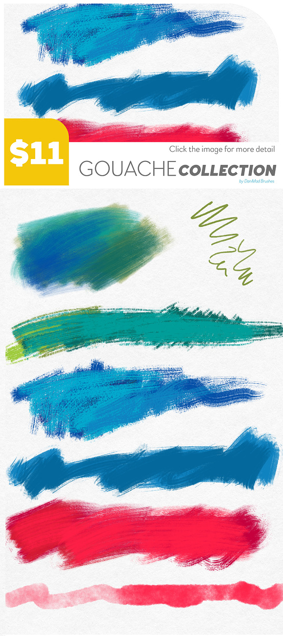The Gouache Collection Brushes in Photoshop Brushes - product preview 4