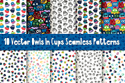 Nice Owls In Cups Patterns