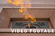 Eternal flame on the Victory Square in Minsk, Belarus - slowmotion 180 fps