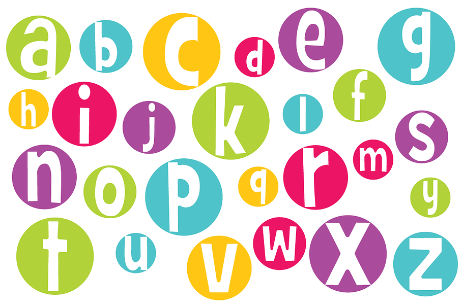 Vector Crazy Bright Digital Alphabet in Illustrations - product preview 8