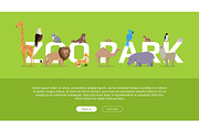 Zoo Park Banner. Website Template