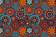 Circle flower mandala pattern