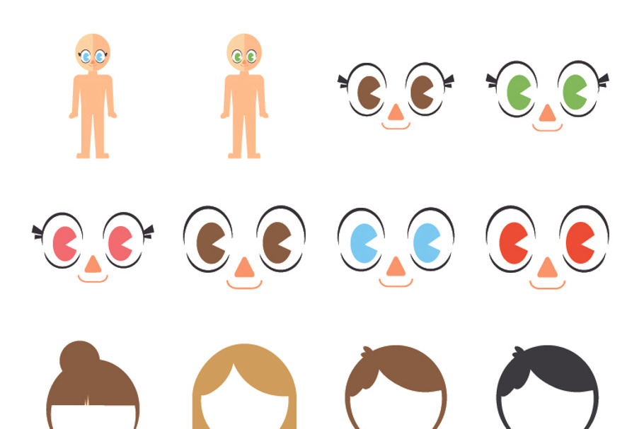 Face parts icons in Graphics - product preview 8
