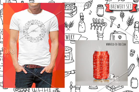70 Brewery hand drawn elements! in Hand Drawn Icons - product preview 4