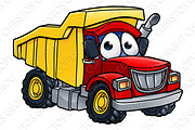 Dump Truck Cartoon Character