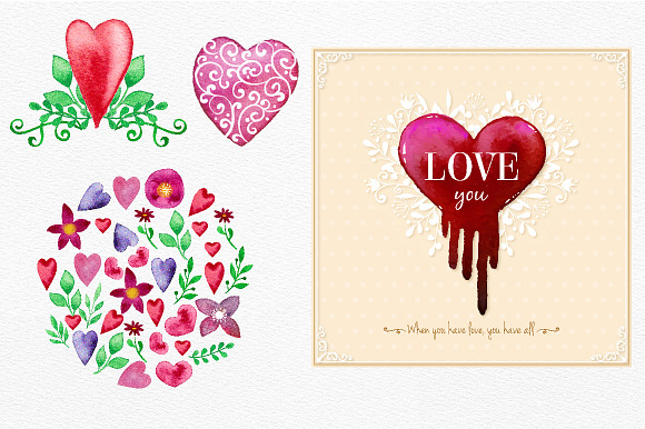 Heart set  in Illustrations - product preview 2