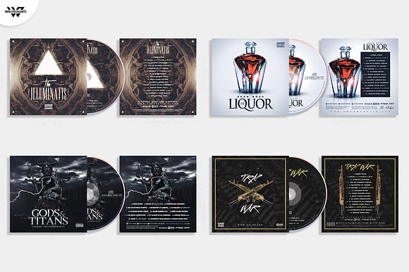 20 CD COVER TEMPLATES / 90%OFF in Templates - product preview 5
