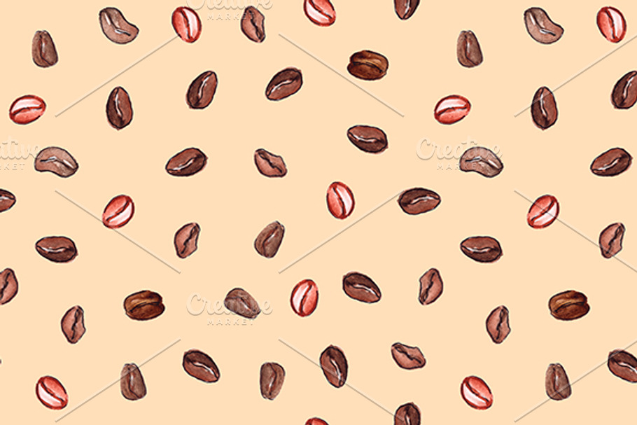 Coffee beans seamless pattern in Patterns - product preview 8