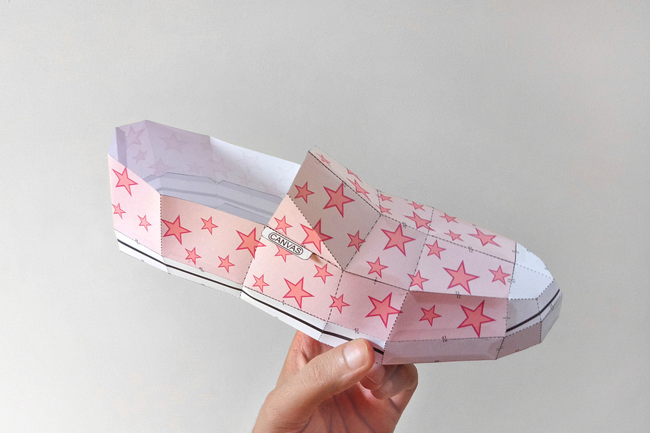 DIY Canvas Shoe - 3d papercrafts in Templates - product preview 8