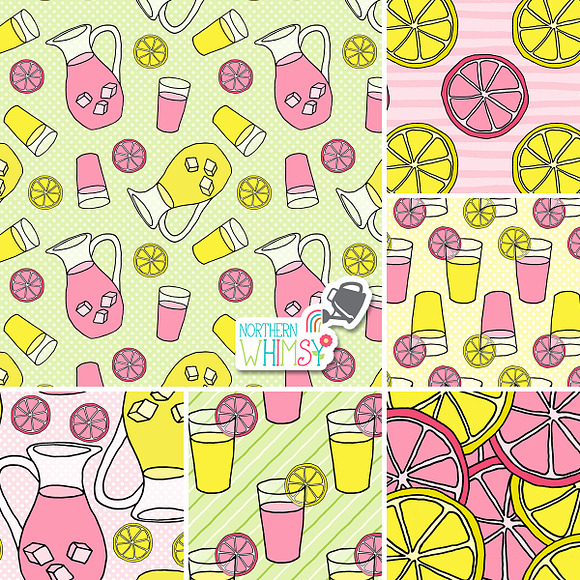Pink Lemonade Seamless Patterns in Patterns - product preview 1
