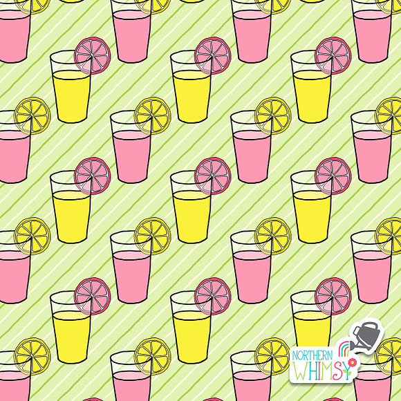 Pink Lemonade Seamless Patterns in Patterns - product preview 3