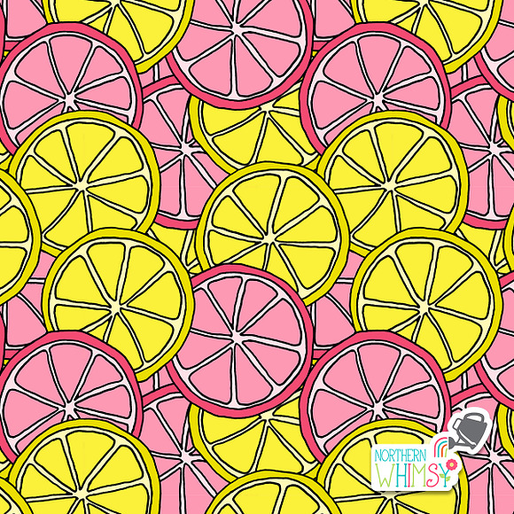 Pink Lemonade Seamless Patterns in Patterns - product preview 4