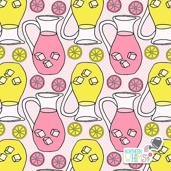 Pink Lemonade Seamless Patterns in Patterns - product preview 5