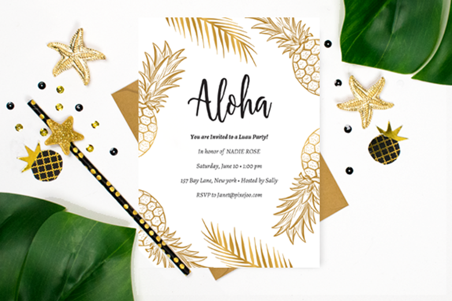 Aloha Party Invitation