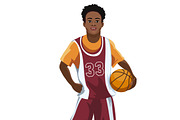 Basketball player in uniform