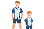 Father and son soccer team