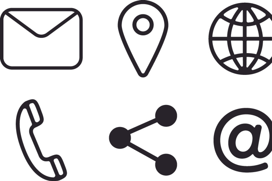 personal information icons