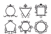 Design frame Ornament icons 
