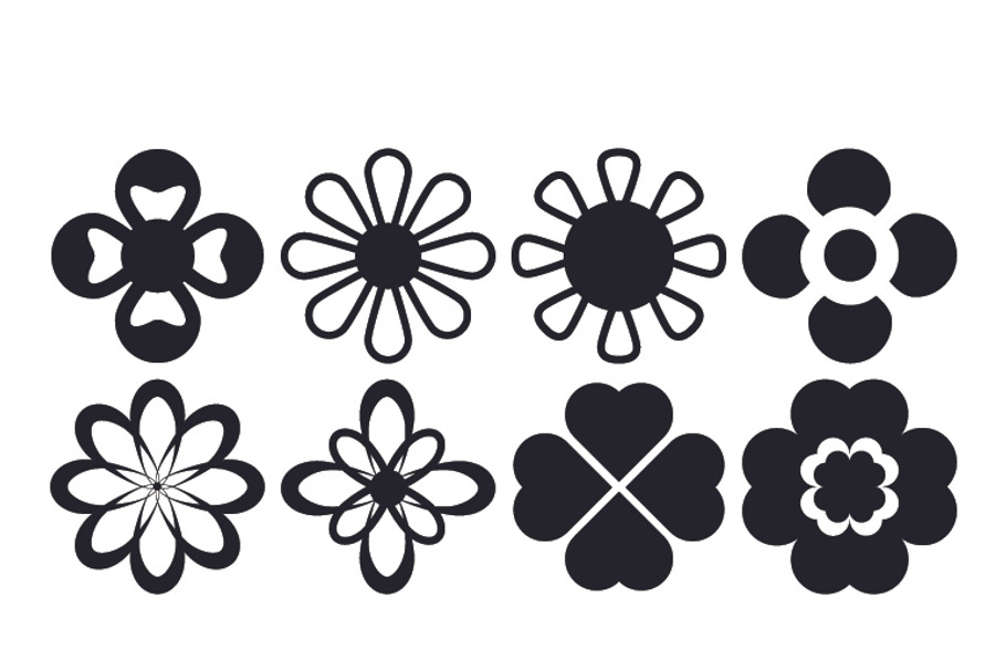Design flower Ornament icons 