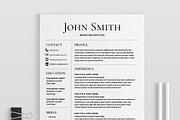 Resume Template + FREE Cover Letter