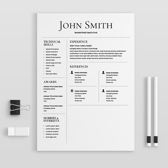 Resume Template + FREE Cover Letter in Letter Templates - product preview 1